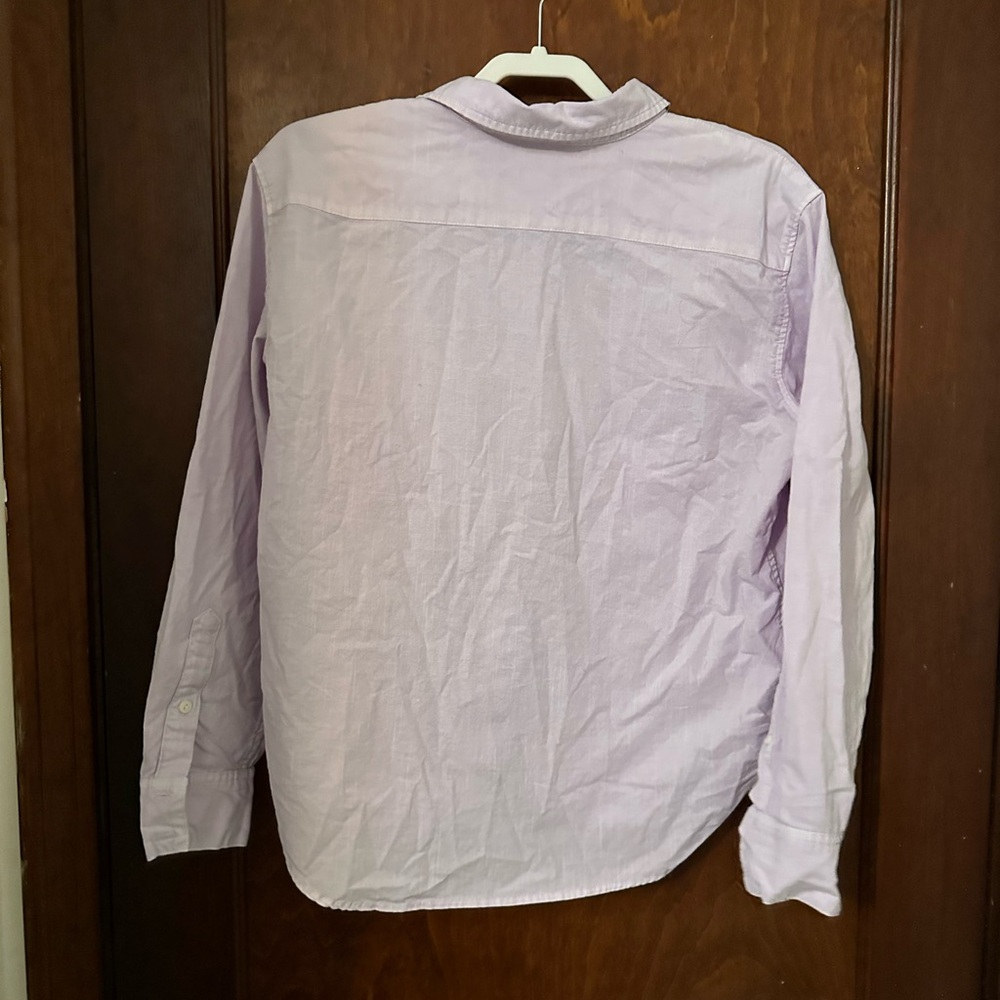 J. Crew Garment Dyed Chambray Button Down Shirt Size 10 - Picture 3 of 6